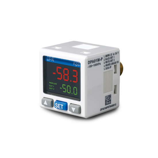 Nyomás szab. - 1/8" PT, P tart. -1 ~ 1Bar, kimenet NPN , 4~20mA , Modbus,24VDC Nyomás szab. - 1/8" PT, P tart. -1 ~ 1Bar, kimenet NPN , 4~20mA , Modbus,24VDC
