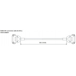 Átalakító kábel - 0,5 méter B3 / B2 CN1 kommunikációs ASD-B3-L szerovhajtáshoz