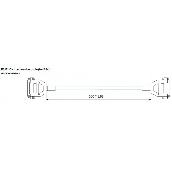 Átalakító kábel - 0,5 méter B3 / B2 CN1 kommunikációs ASD-B3-L szerovhajtáshoz