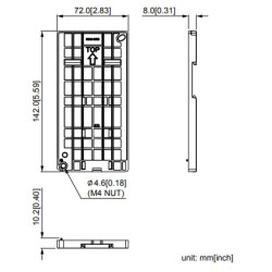 DIN Sin adapter -  MS / MH  "A" és "B" méretu Frekiváltóhoz  (Frame A, B)