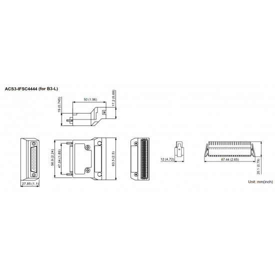 Gyorscsatlakozó CN1 komm. adapter ASD-B3-L szervohajtáshoz