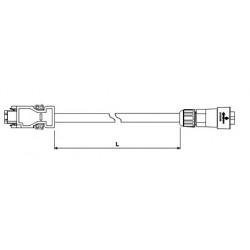 Jeladó kábel - 3 m Inkr. ECM-B3 és ECM-A3 motorhoz 750W-ig (0101~0807),  IP67