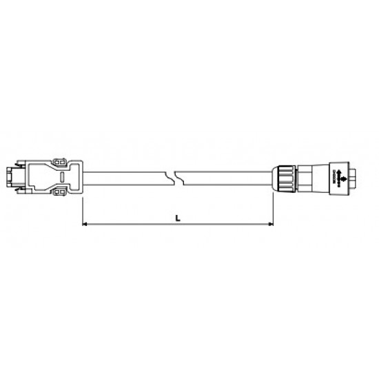 Jeladó kábel - 3 m Inkr. ECM-B3 és ECM-A3 motorhoz 750W-ig (0101~0807),  IP67