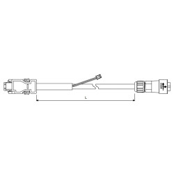 Jeladókábel - 3 m absz. jeladó 750W-ig ECM-B3 és ECM-A3 motorhoz Flexibilis IP67