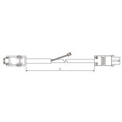 Jeladókábel - 3 méter abszolút jeladó 750W-ig ECM-B3 és ECM-A3 szervomotorhoz