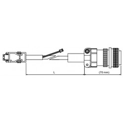 Jeladókábel - 3 m absz. jeladó 1~3kW-ig ECM-B3 / ECM-A3 (1010~1830)  felxibilis