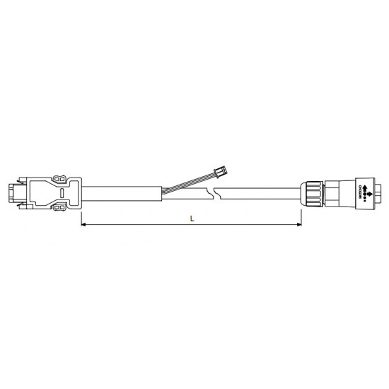 Jeladókábel - 3 m absz. jeladó 750W-ig ECM-B3 és ECM-A3 motorhoz Flexibilis IP67