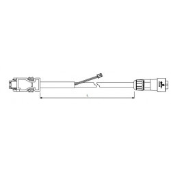 Jeladókábel - 3 méter absz. jeladó 750W-ig ECM-B3 és ECM-A3 motorhoz,  IP67