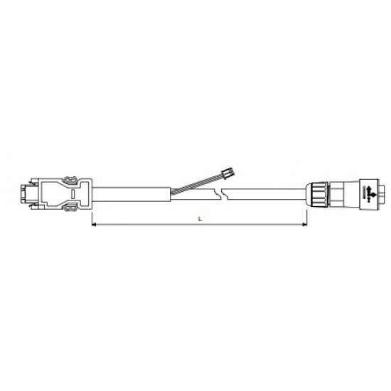 Jeladókábel - 3 méter absz. jeladó 750W-ig ECM-B3 és ECM-A3 motorhoz,  IP67