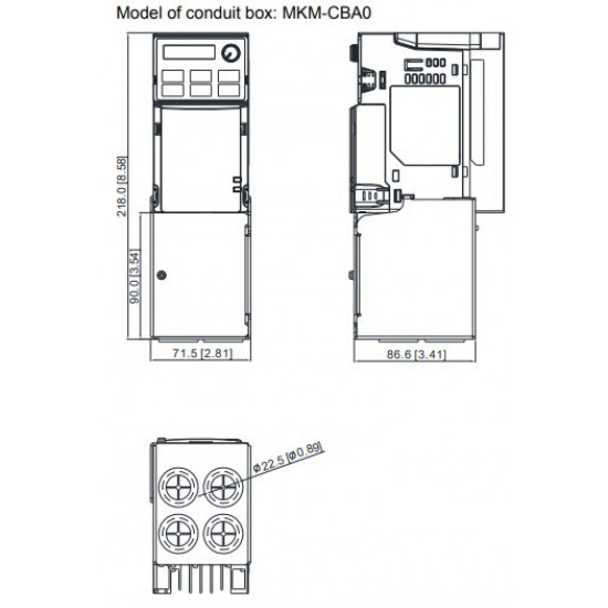 Kábelvezeto tálca - MS300 / MH300  A1 és A2 méretu frekiváltóhoz (Frame A1, A2)