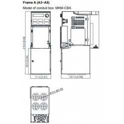 Kábelvezeto tálca - MS300 / MH300  B méretu frekiváltóhoz (Frame B)