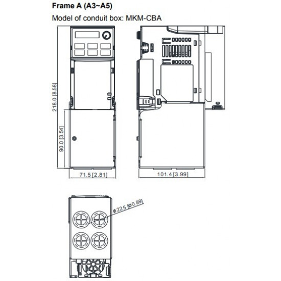 Kábelvezeto tálca - MS300 / MH300  B méretu frekiváltóhoz (Frame B)