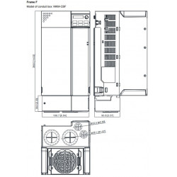 Kábelvezeto tálca - MS300 / MH300  F méretu frekiváltóhoz (Frame F)