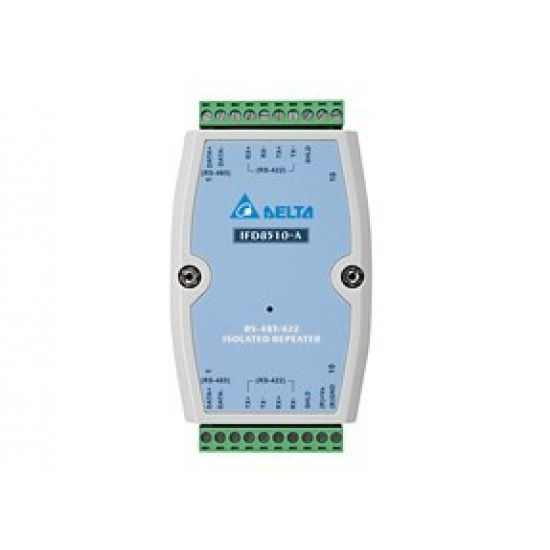 ModBus ismétlő, RS485/422 szigetelt, táp +9~45VDC 0.4W, max. 11520 bit/sec.,