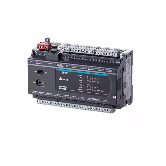 PLC - 16 DI, 16 DO Tranz. kiement - 230V 1Fázis, 1xRS232,2xRS485, 64k lépés, CAN