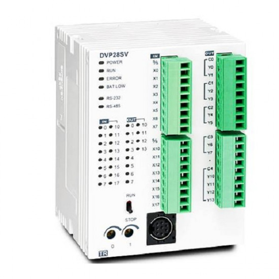 PLC CPU - 8 DI / 12 DO Tranzisztor NPN + 2 AI Analóg, 24VDC