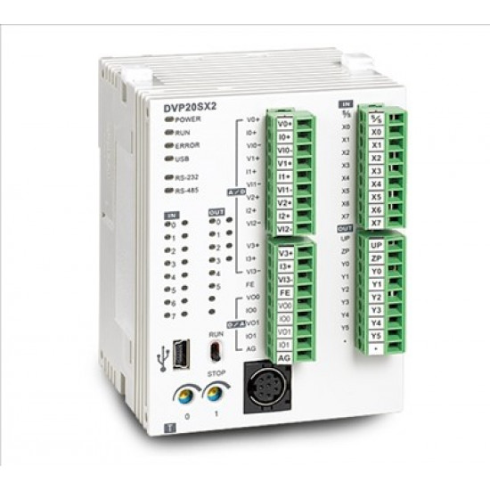 PLC CPU 8 DI / 6 DO Relé, NPN, 4 AI / 2 AO, 24VDC