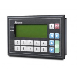 PLC kijelzővel 16DI / 16DO Relé - 4,1" monokróm, 1Mb,USB port,2x RS485, 24VDC