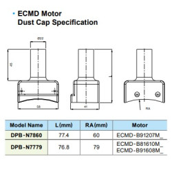 Porvédő bekötési terminálra - ECMD-B81610M és B91608M szervomotorhoz