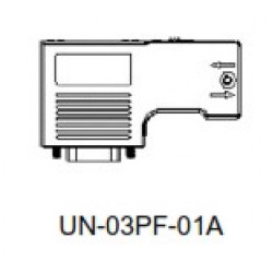 Profibus csatlakozó 90°-os - DB9 apa csatlakozó 120 Ohm lezáróval
