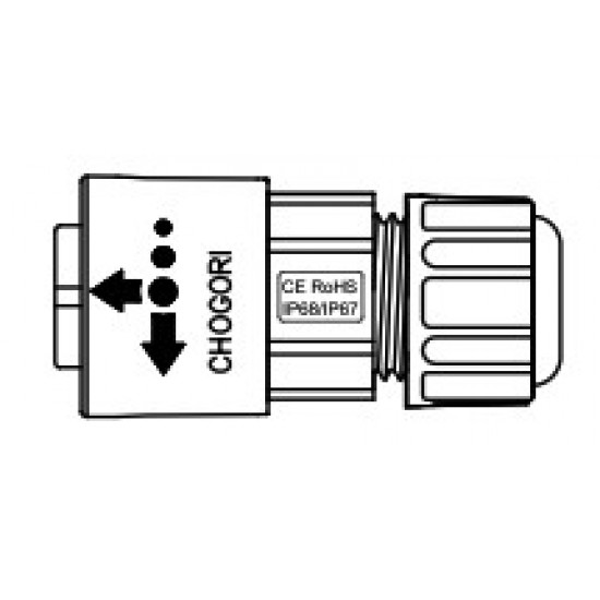 Tápcsatlakozó fékes IP67 - Szervomotor ECM-B3 és ECM-A3 750W-ig (0101~0807)