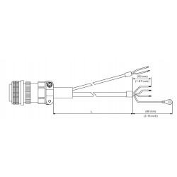 Tápkábel fékes - 3 méter 1 - 1,5kW-ig  ECMC motorhoz (1010~1315)